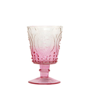 Fleur De Lil Wine Glasses | Purple Ombre | Set of 4 Glasses