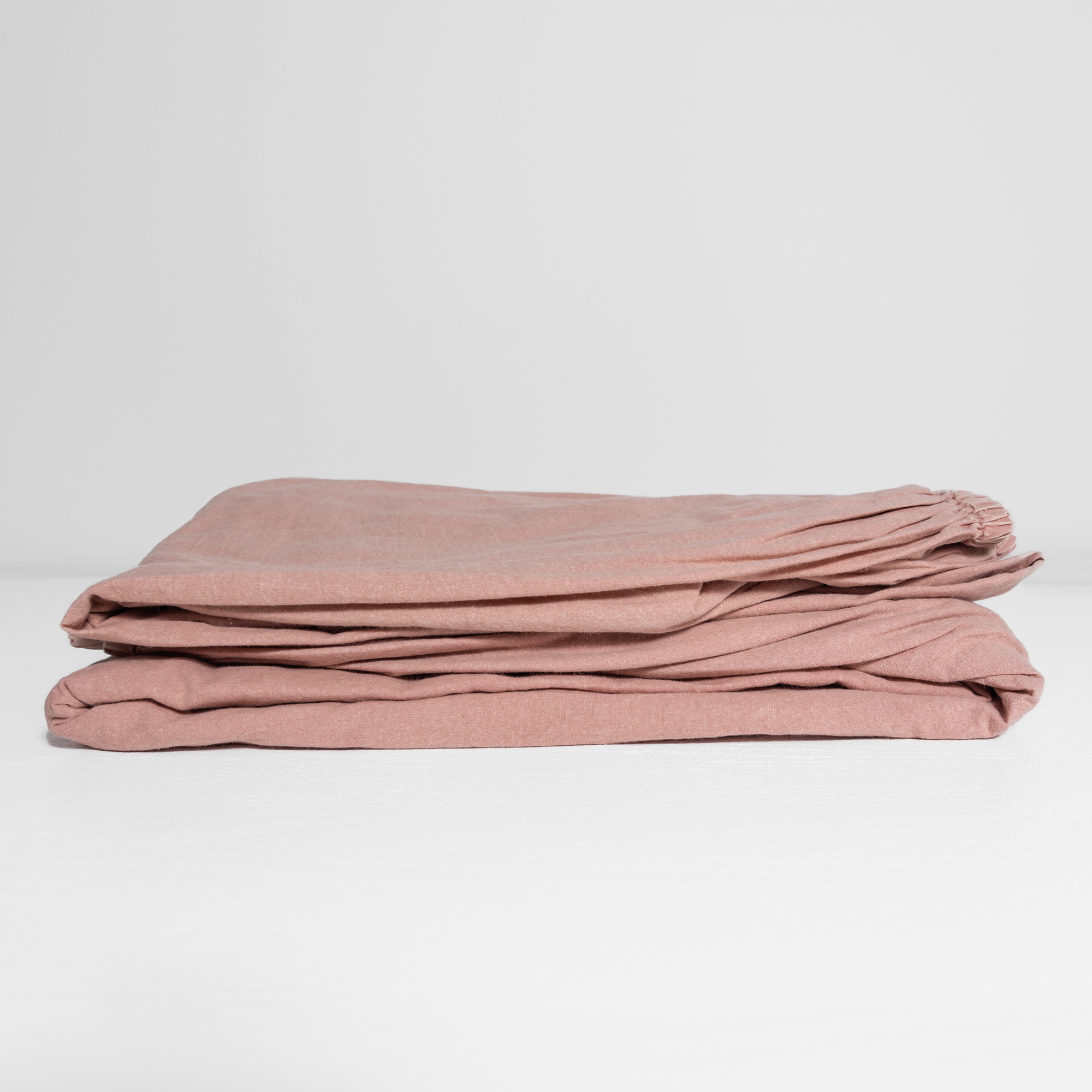 100% Organic Cotton Canvas Fitted Sheet │King │Dusty Pink