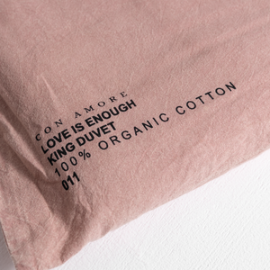 100% Organic Cotton Canvas Duvet Cover │King │Dusty Pink