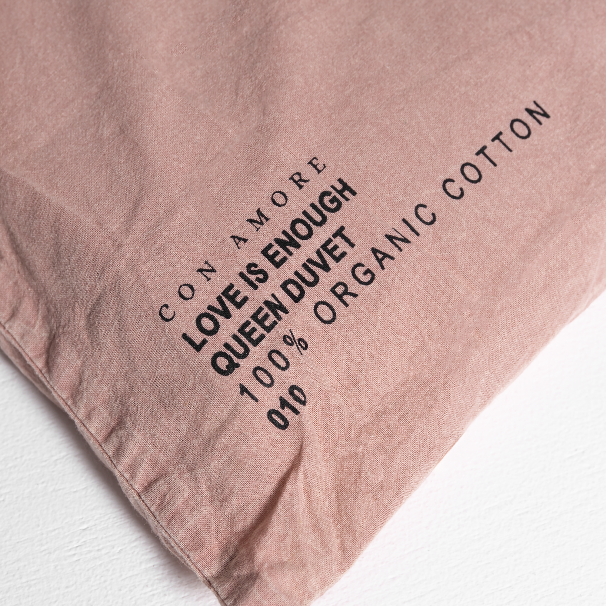 100% Organic Cotton Canvas Duvet Cover │Queen │Dusty Pink