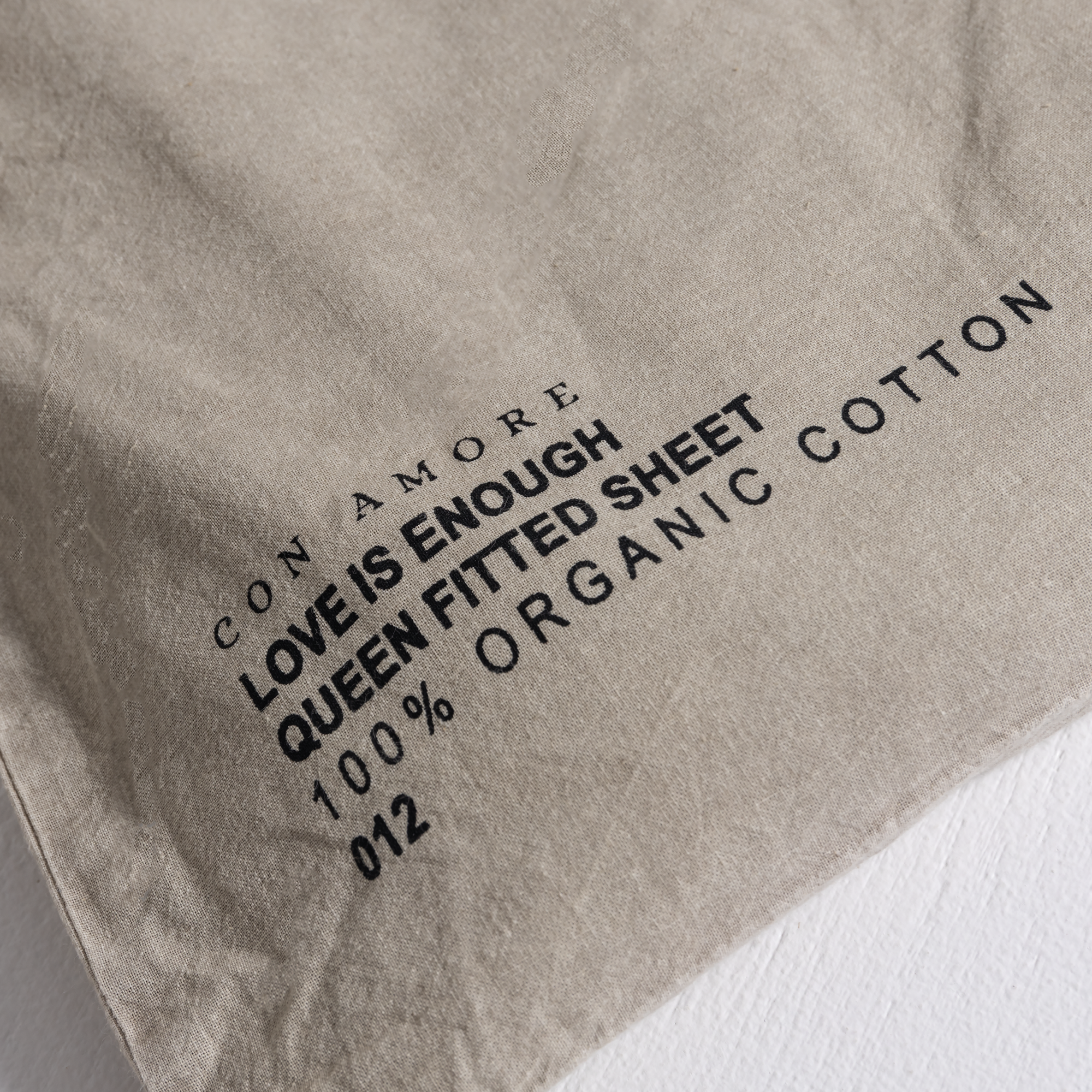 100% Organic Cotton Canvas Fitted Sheet │Queen │Natural