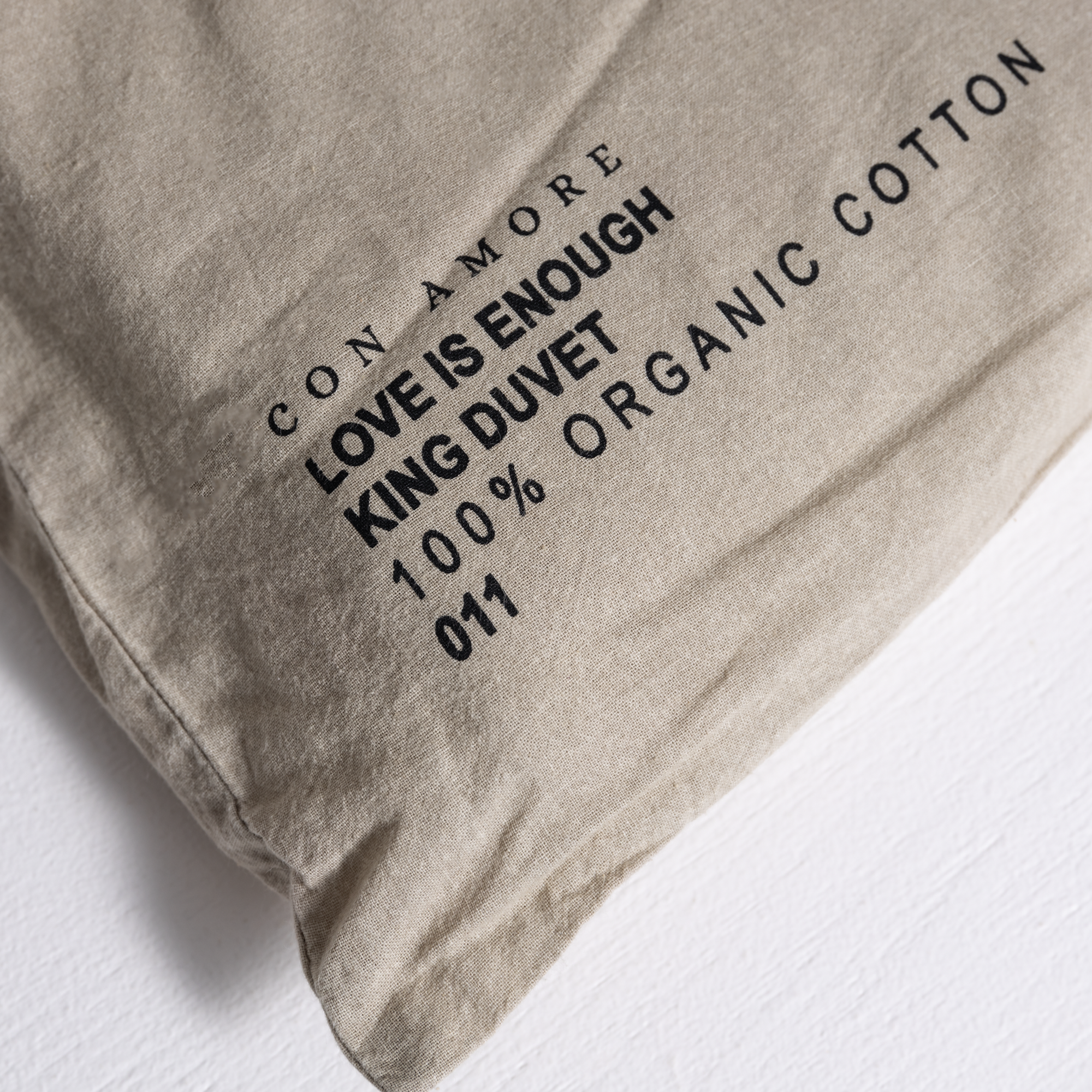 100% Organic Cotton Canvas Duvet Cover │King │Natural