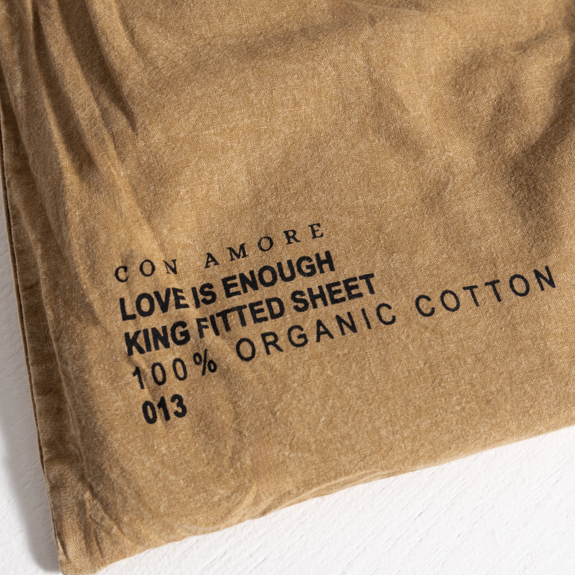 100% Organic Cotton Canvas Fitted Sheet │King │Clay