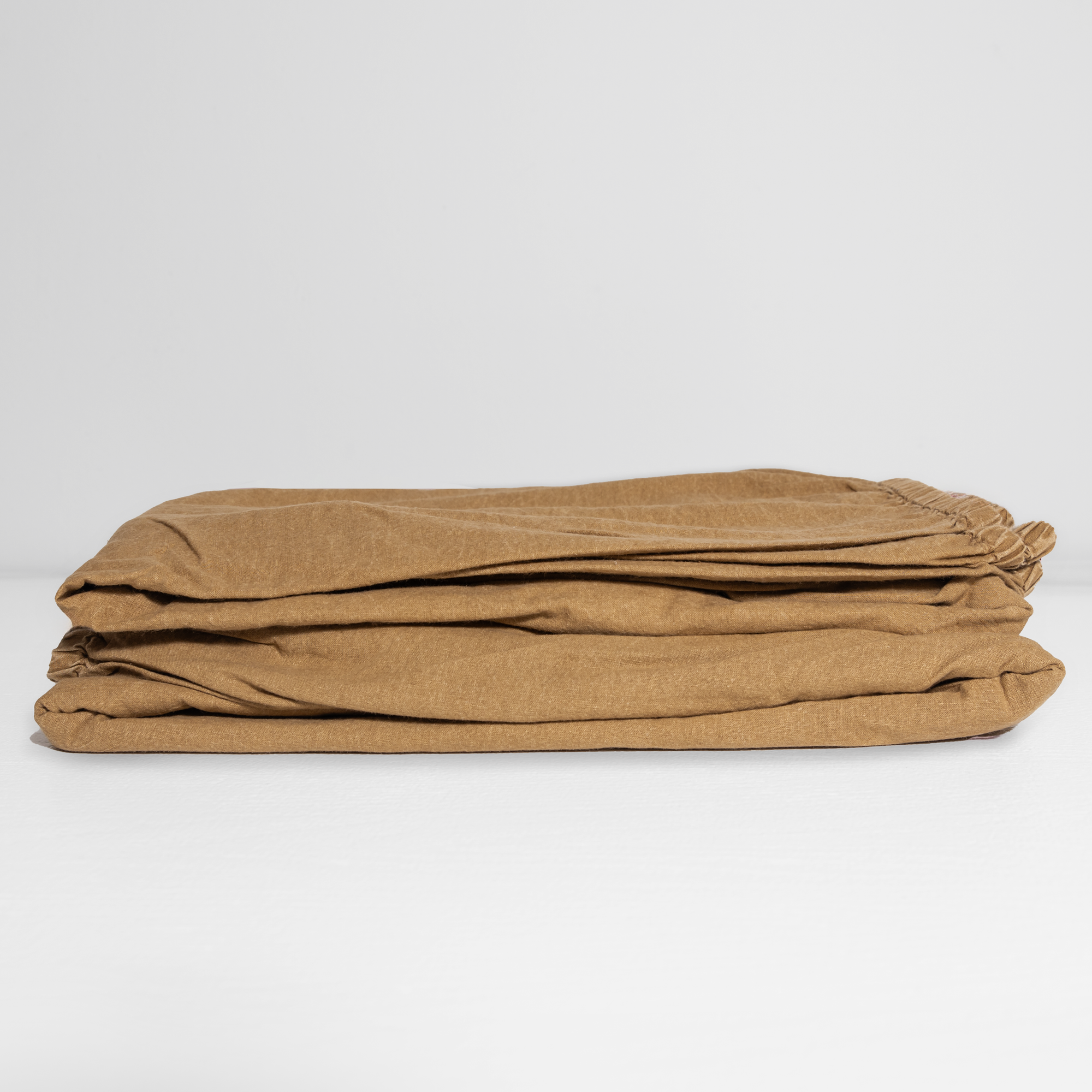 100% Organic Cotton Canvas Fitted Sheet │King │Clay
