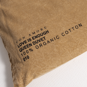 100% Organic Cotton Canvas Duvet Cover │Queen │Clay