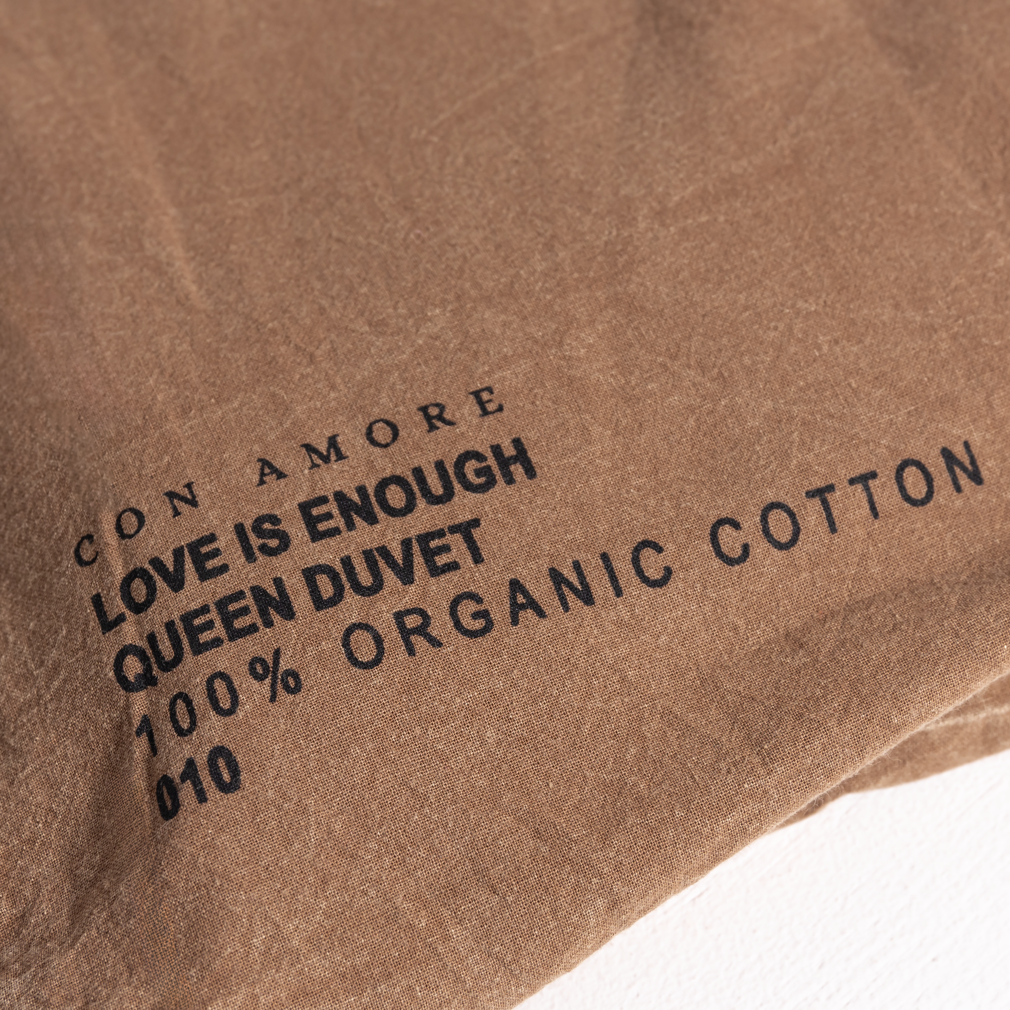 100% Organic Cotton Canvas Duvet Cover │Queen │Tobacco