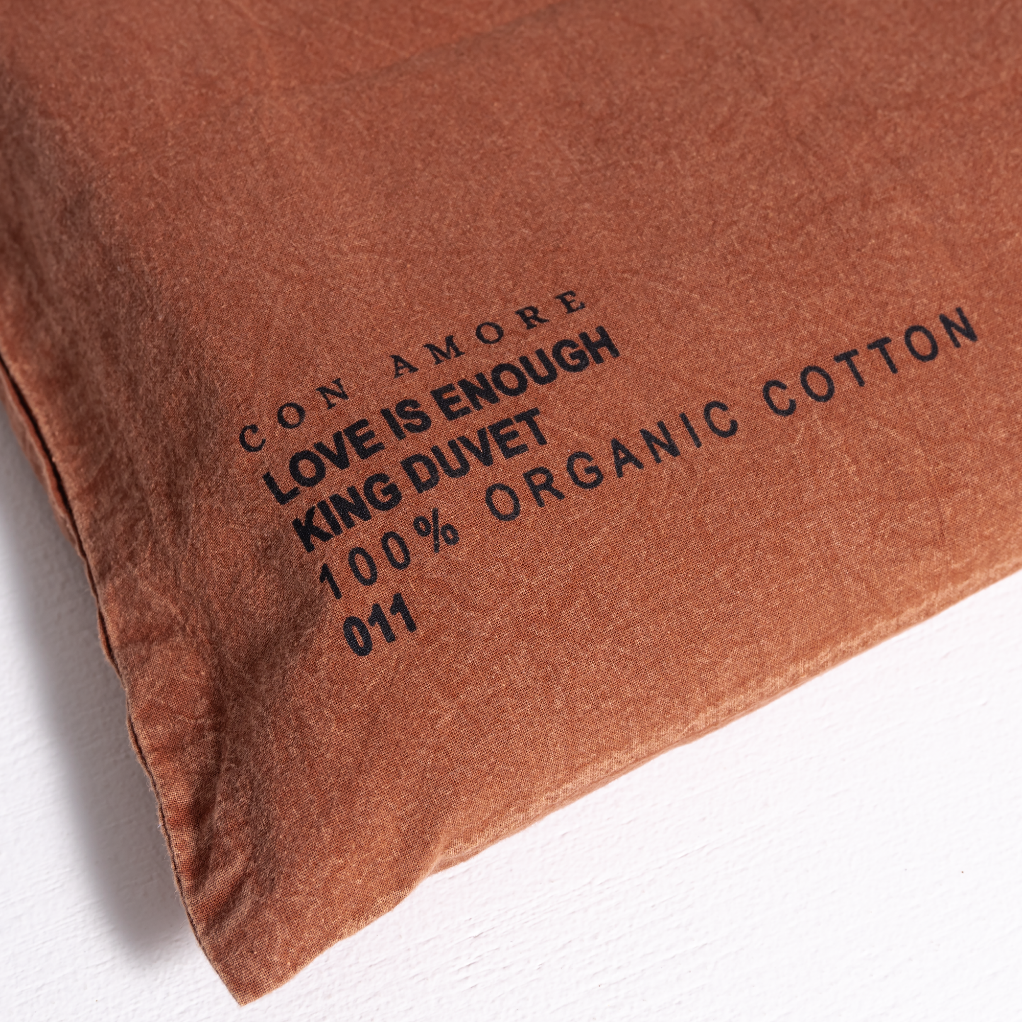 100% Organic Cotton Canvas Duvet Cover │King │Terracotta