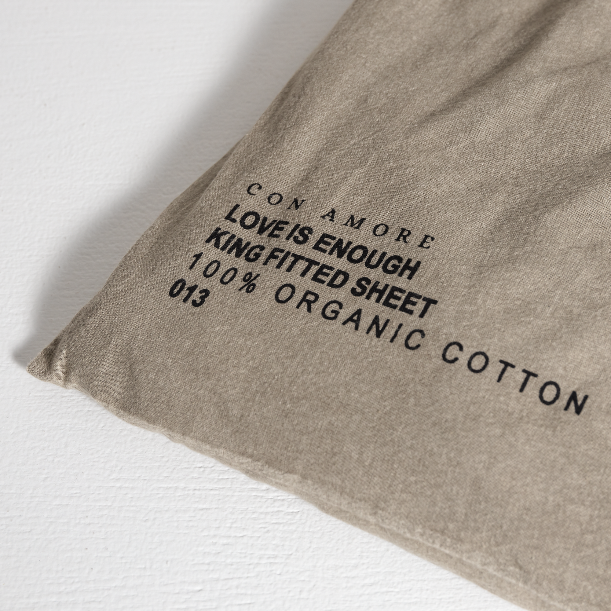 100% Organic Cotton Canvas Fitted Sheet │King │Olive