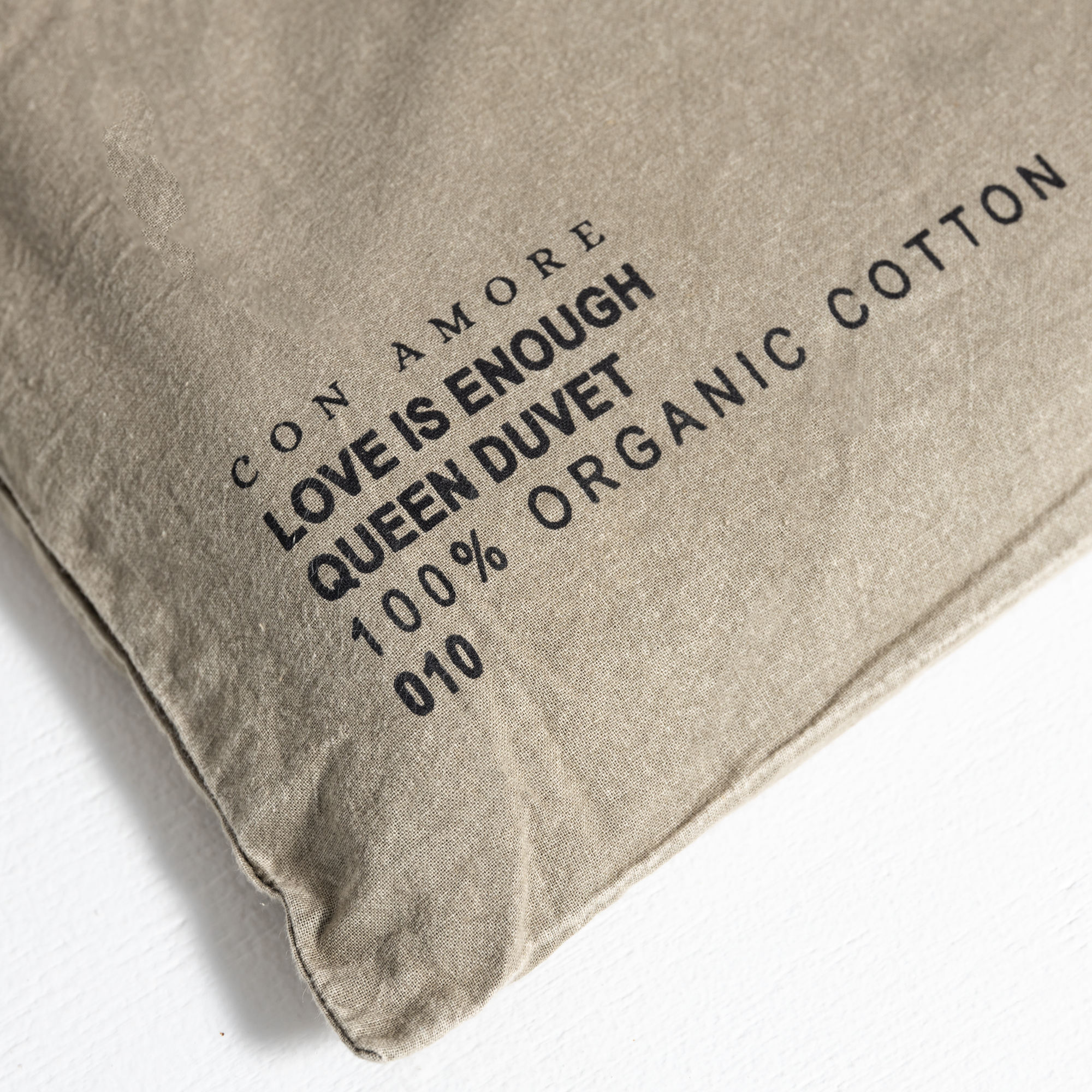 100% Organic Cotton Canvas Duvet Cover │Queen │Olive