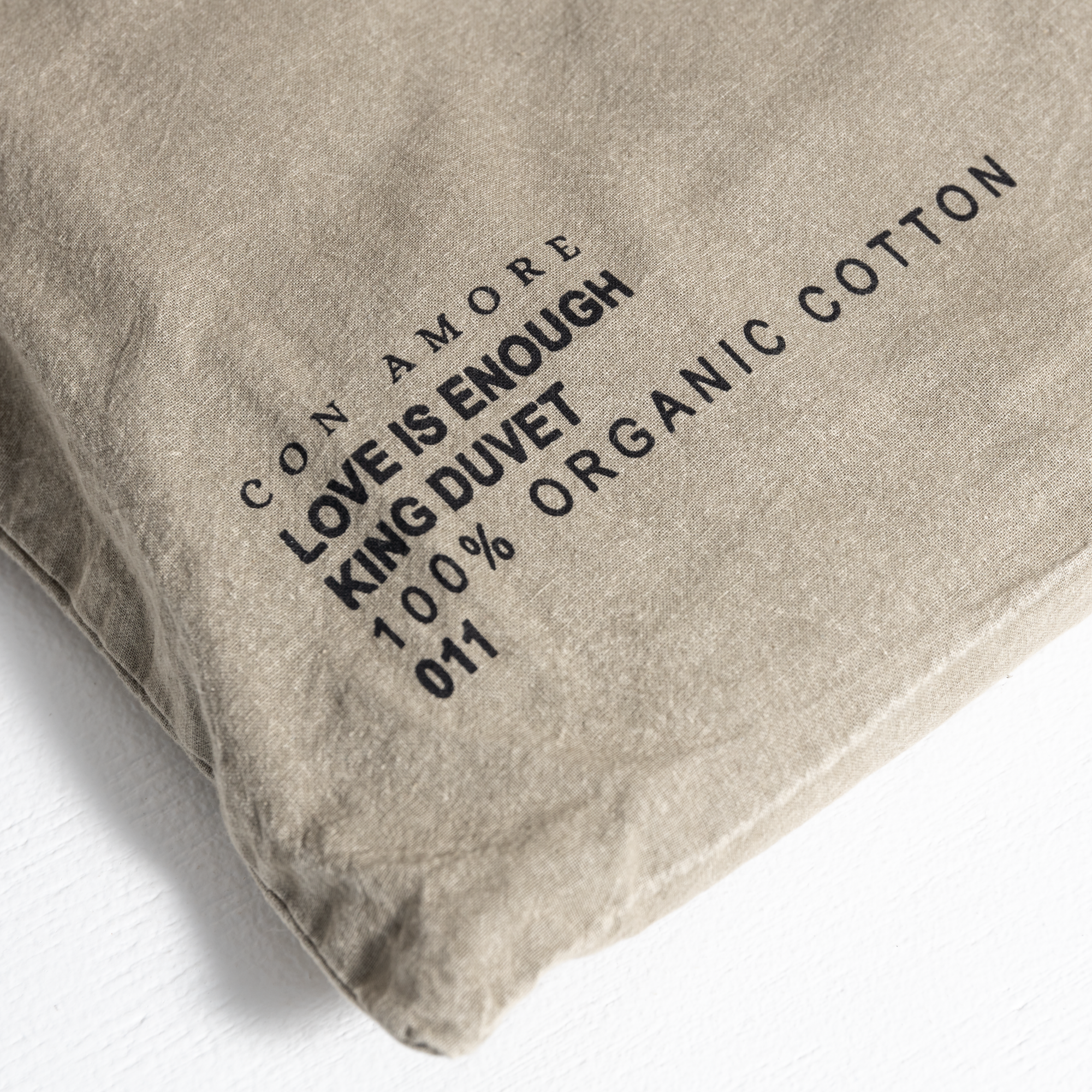 100% Organic Cotton Canvas Duvet Cover │King │Olive