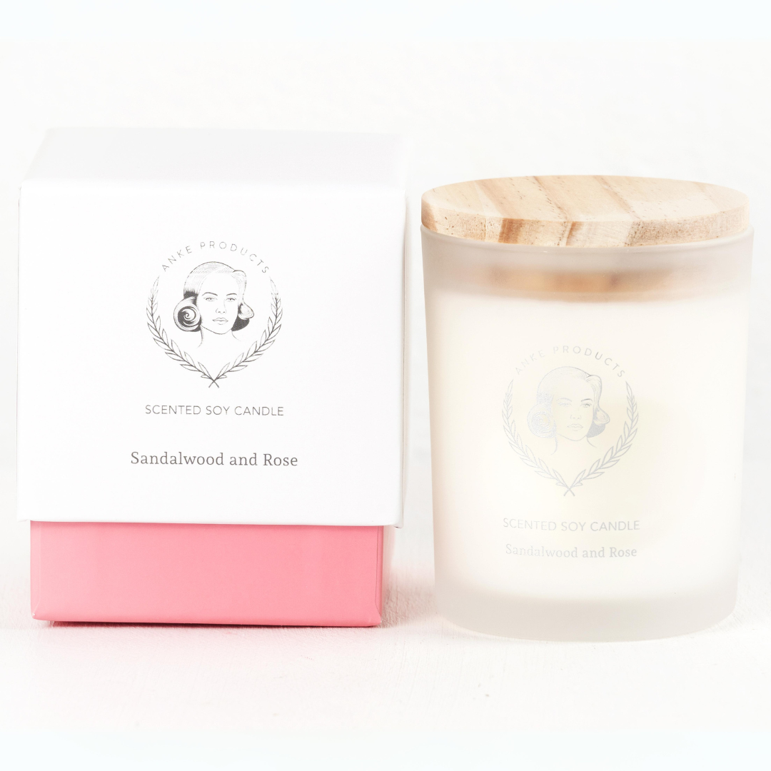 160g Scented Soy Candle | Sandalwood Rose