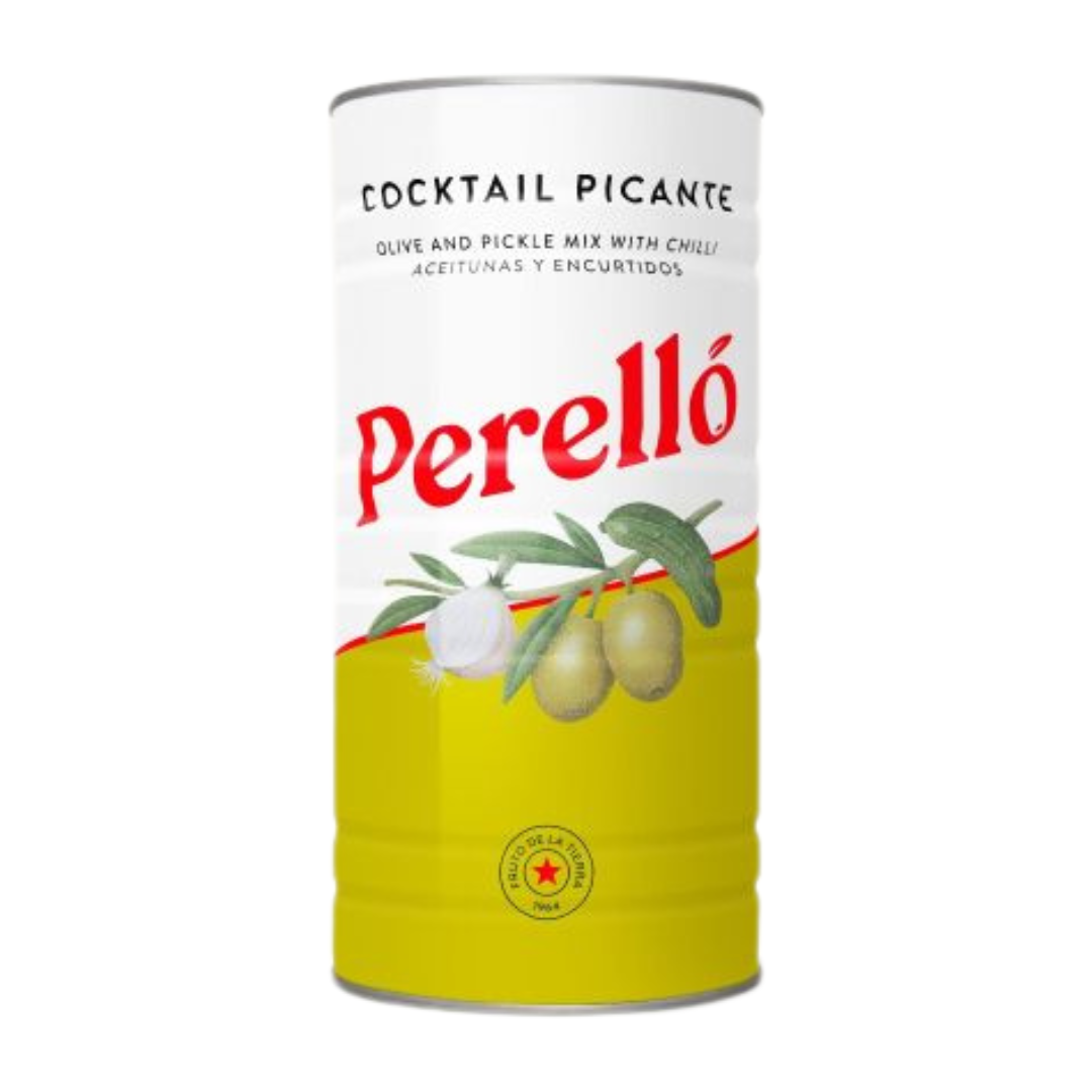 Perello Olives | Cocktail Mix Pickles With Chilli 700g