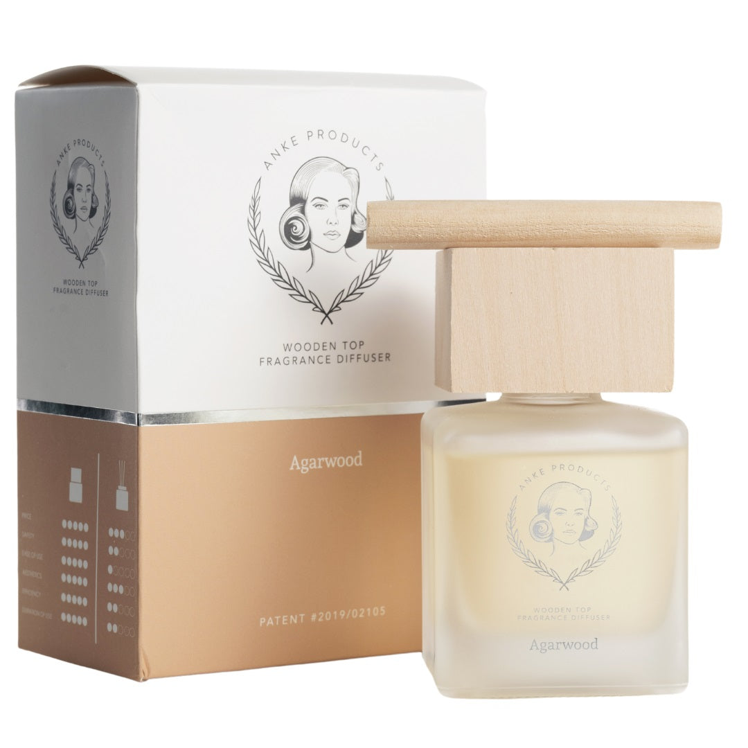 Wooden Top Diffuser Retail 120ml | Agarwood-Oud