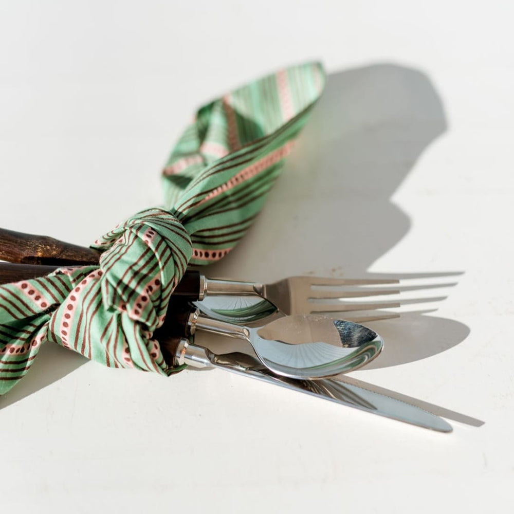 Cotton Napkin | Stripes Sea Green