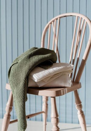 100% Cotton Waffle Bath Sheet | Green