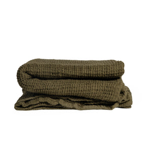 PREWASHED 100% Cotton Waffle Bath Sheet | Khaki