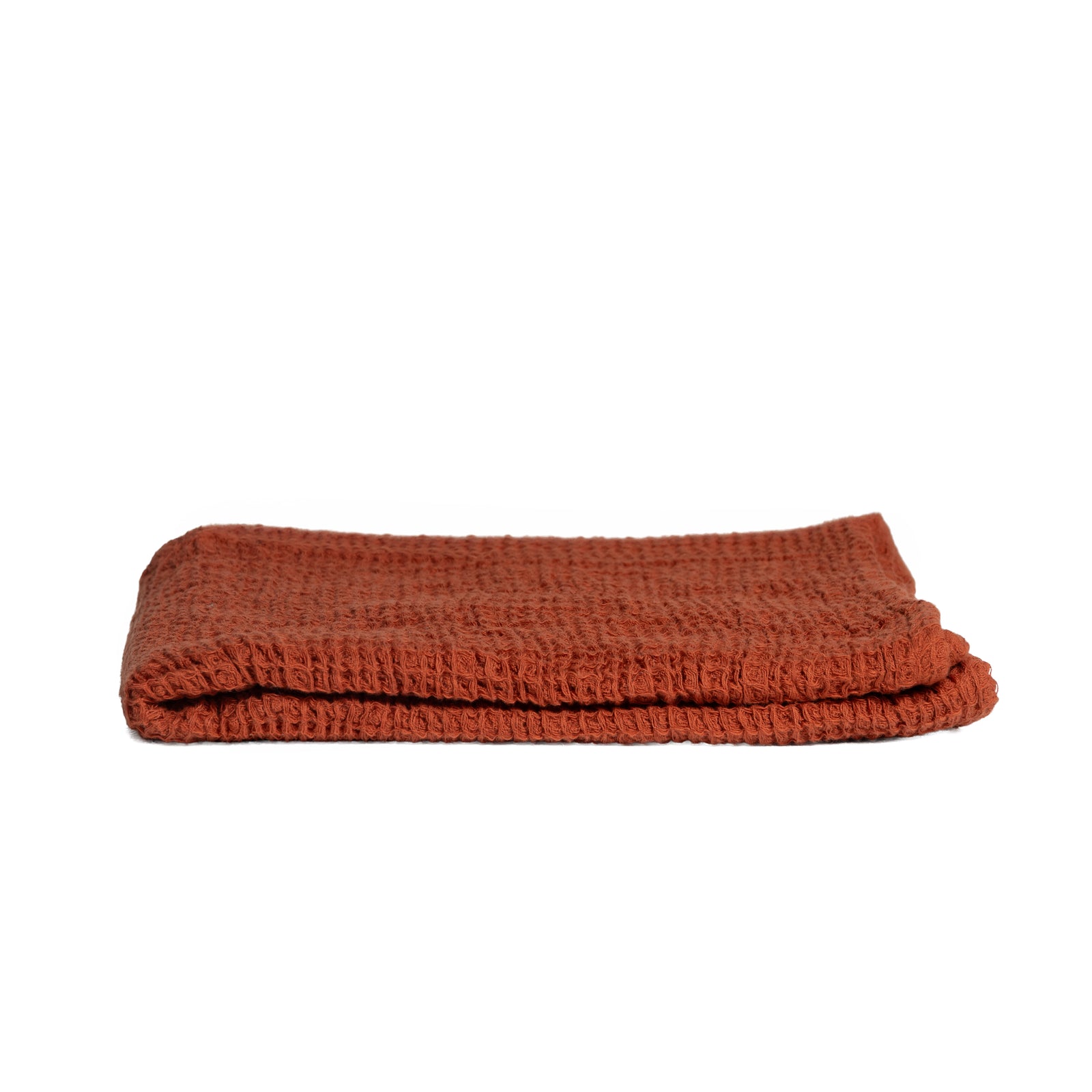 PREWASHED 100% Cotton Waffle Hand Towel | Terracotta