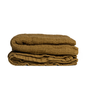 PREWASHED 100% Cotton Waffle Bath Sheet | Clay