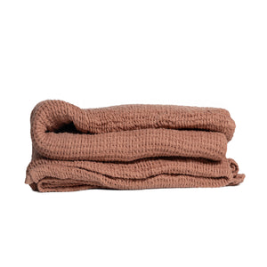 PREWASHED 100% Cotton Waffle Bath Sheet | Wild Rose