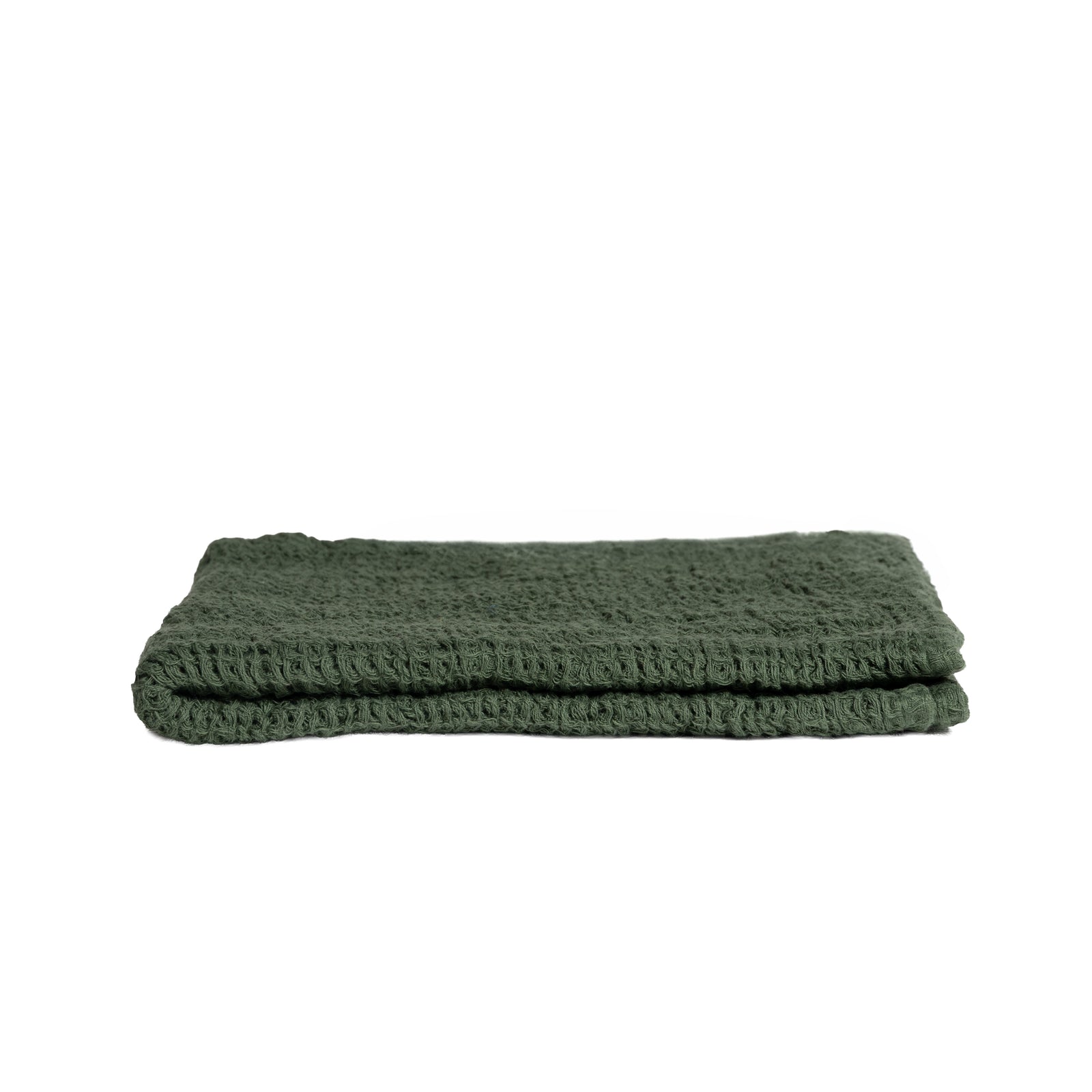 PREWASHED 100% Cotton Waffle Hand Towel | Forest Green