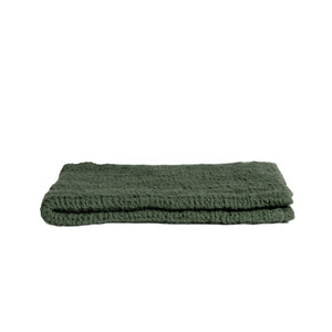 PREWASHED 100% Cotton Waffle Hand Towel | Forest Green