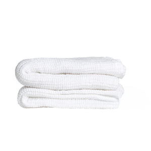 PREWASHED 100% Cotton Waffle Bath Sheet | White