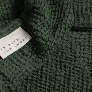 PREWASHED 100% Cotton Waffle Bath Sheet | Forest Green