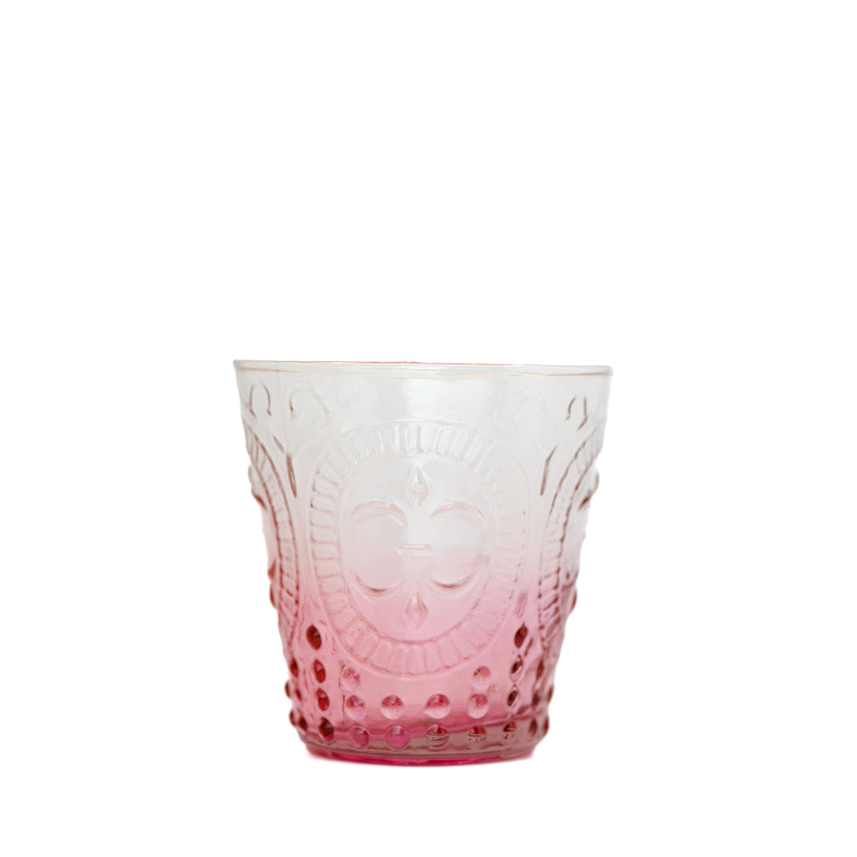 Fleur De Lil Water Glass Pink Ombre