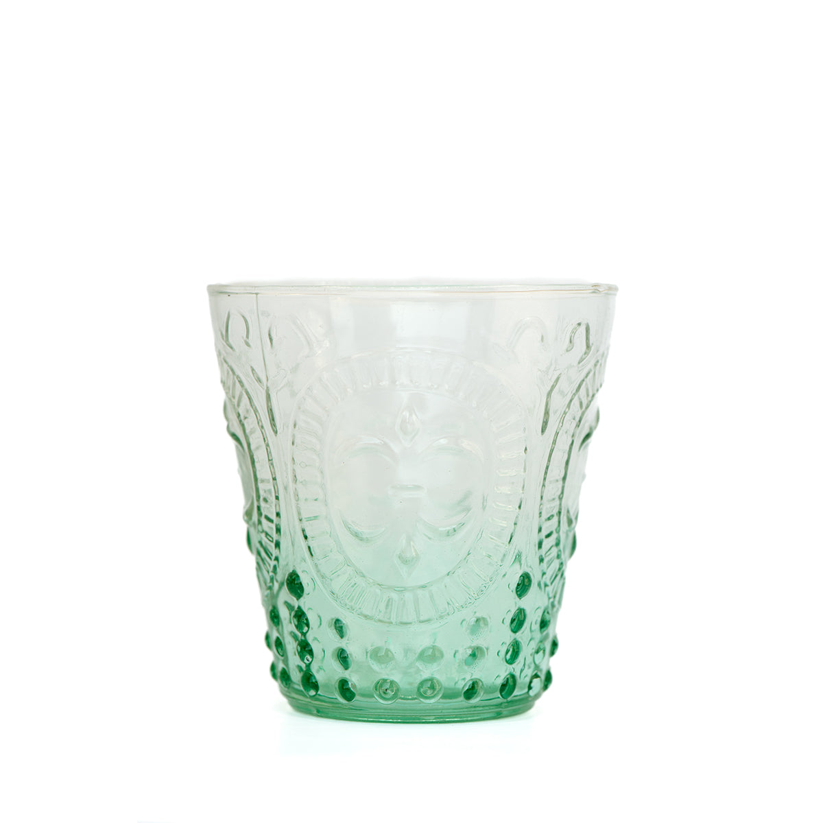Fleur De Lil Water Glass Azure Ombre