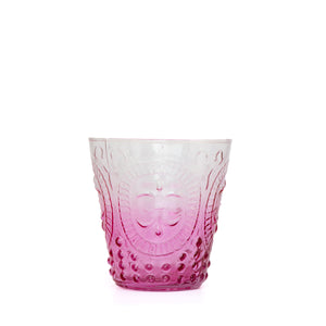 Fleur De Lil Water Glass Purple Ombre