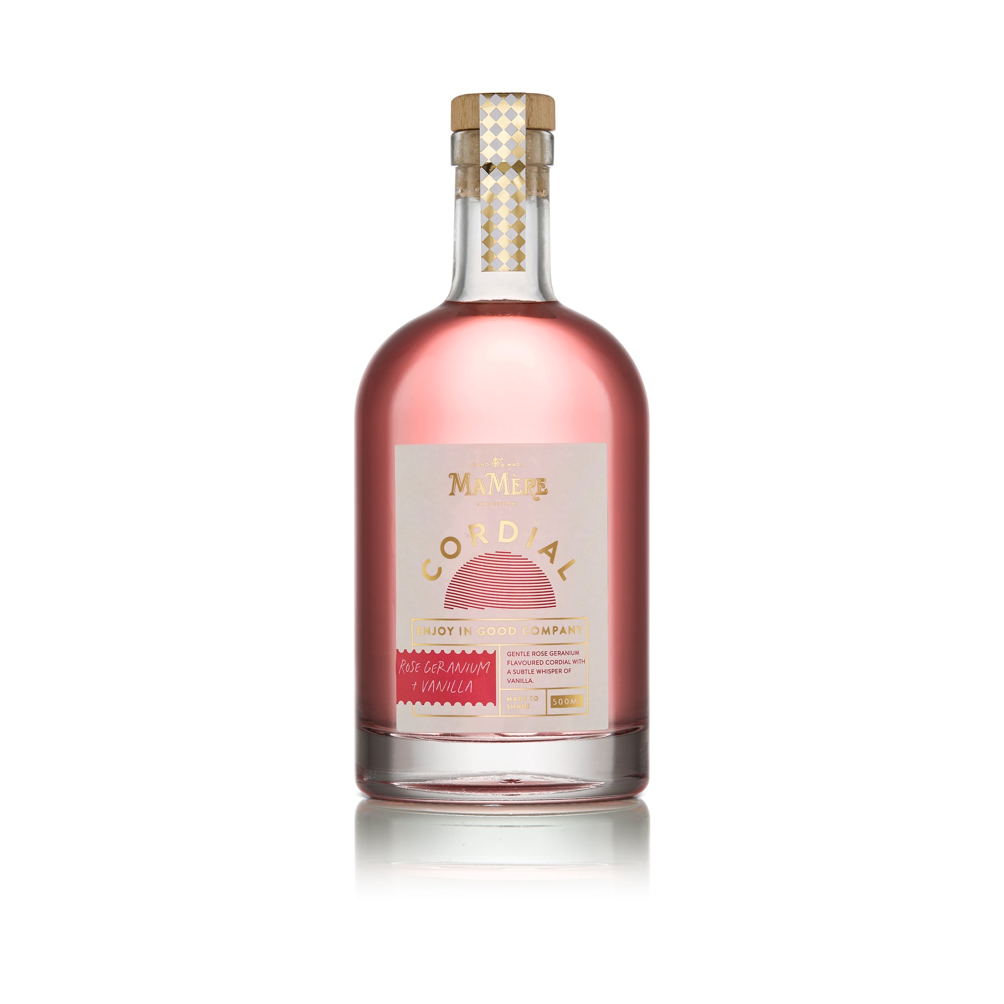 Rose Geranium + Vanilla Cordial | 500ml