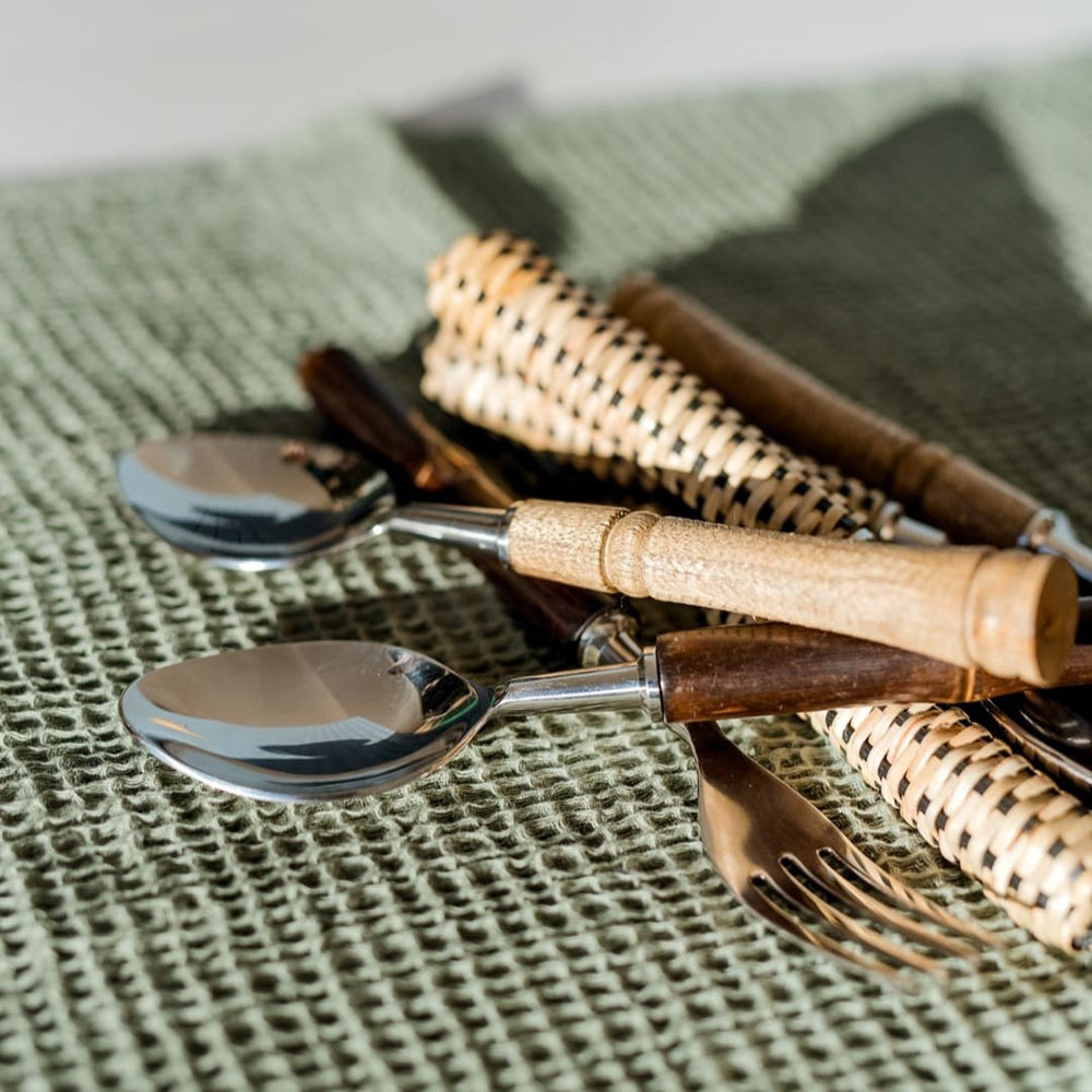 Rattan Cutlery Set