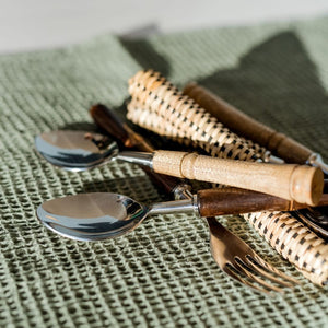 Rattan Cutlery Set