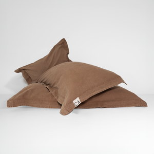 100% Organic Cotton Canvas Pillowcase │Standard │Tobacco