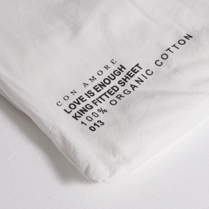 100% Organic Cotton Canvas Fitted Sheet │King │White