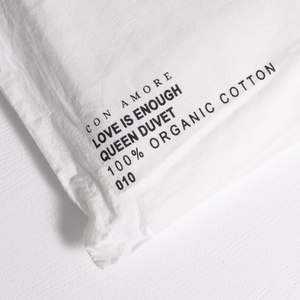 100% Organic Cotton Canvas Duvet Cover │Queen │White