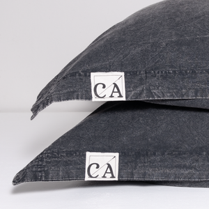 100% Organic Cotton Canvas Pillowcase │King │Liquorice