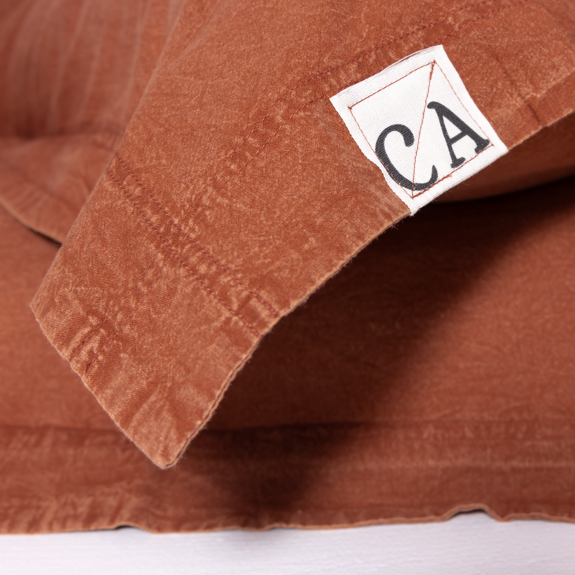 100% Organic Cotton Canvas Pillowcase │King │Terracotta