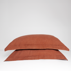 100% Organic Cotton Canvas Pillowcase │King │Terracotta