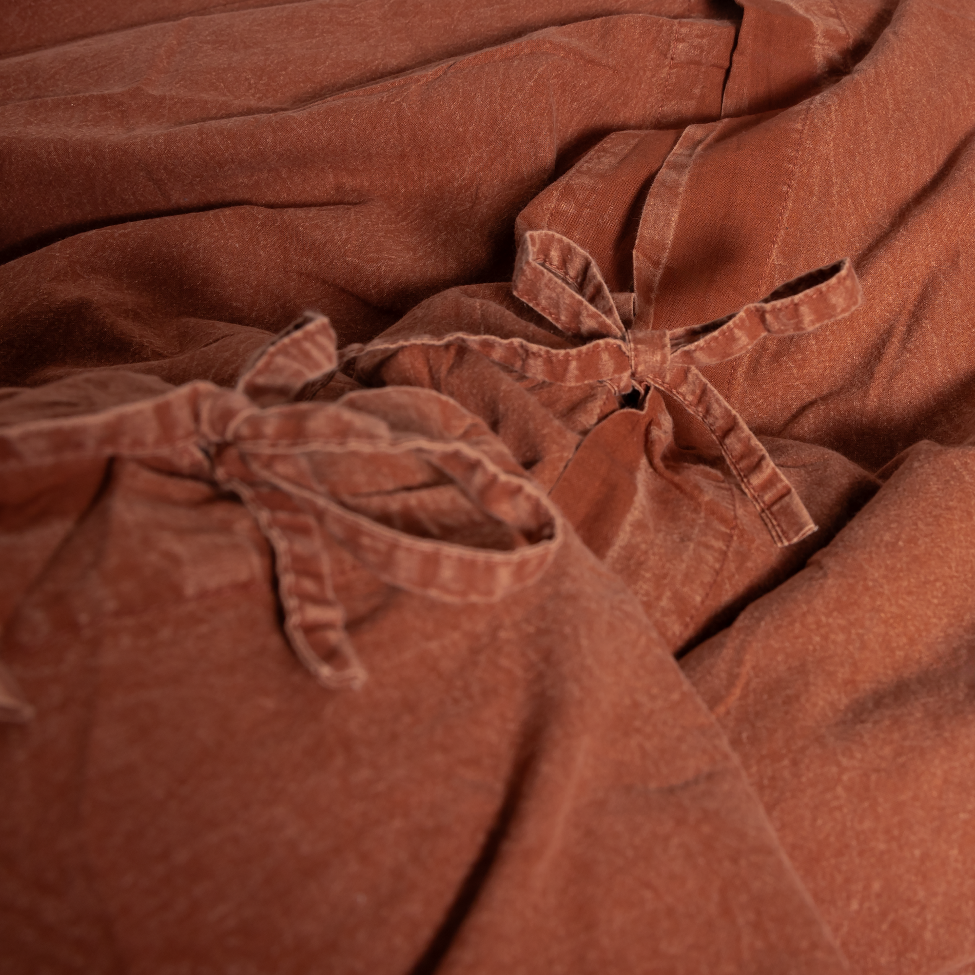 100% Organic Cotton Canvas Duvet Cover │King │Terracotta