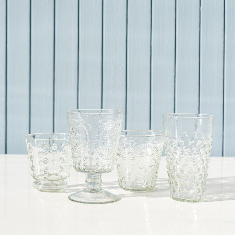 Fleur De Lil Water Glass Clear