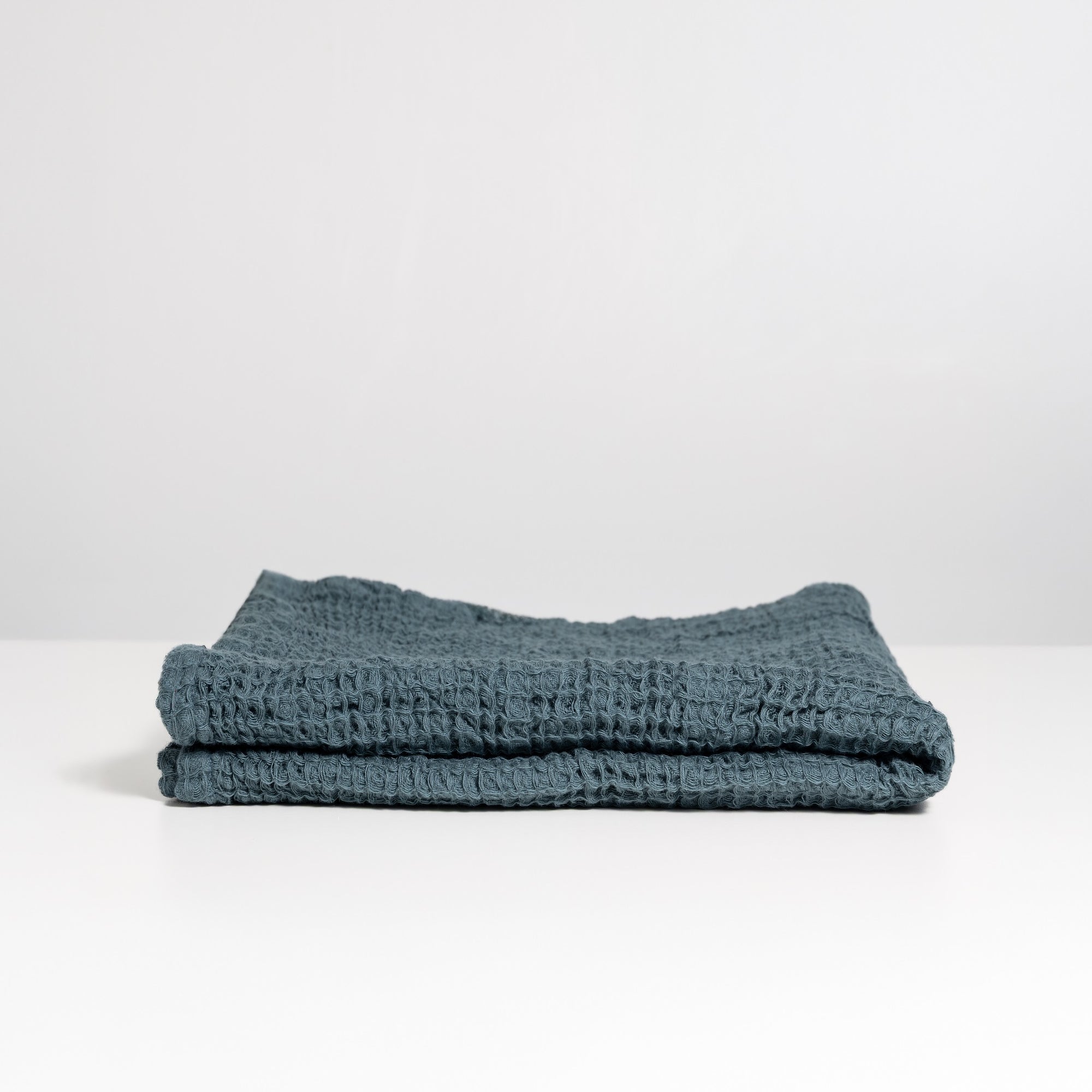 100% Cotton Waffle Hand Towel | Denim