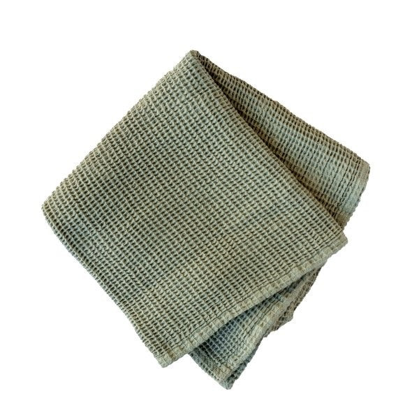 100% Cotton Waffle Hand Towel | Green