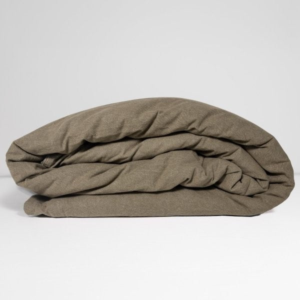 100% Organic Cotton Canvas Duvet Cover │ King XL │ Khaki