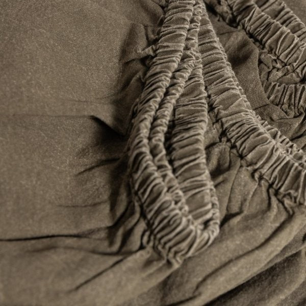 100% Organic Cotton Canvas Fitted Sheet │King XL │ Khaki