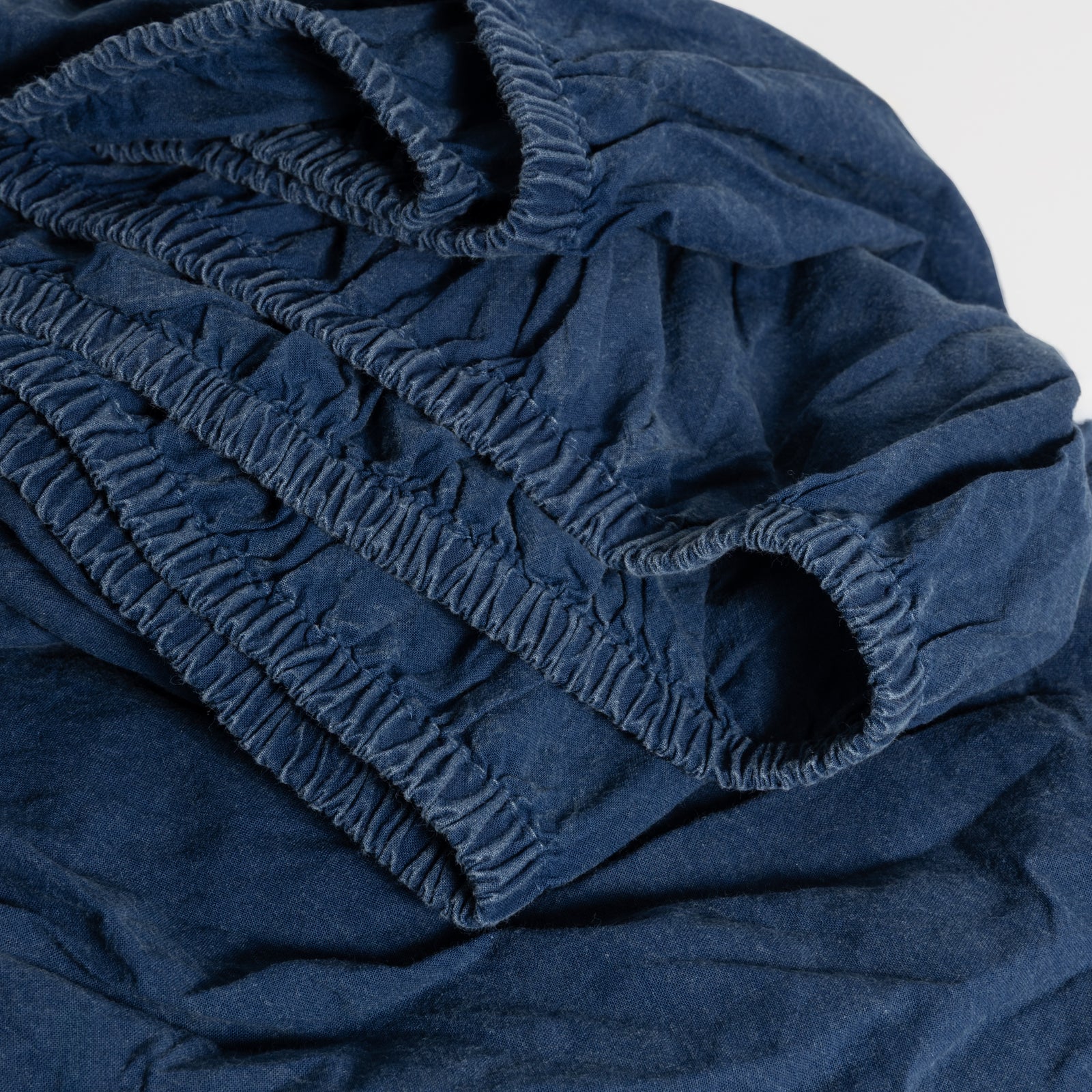 100% Organic Cotton Canvas Fitted Sheet │King XL │ Denim