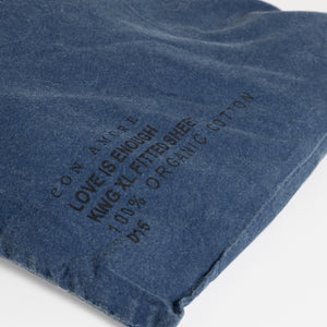 100% Organic Cotton Canvas Fitted Sheet │King XL │ Denim