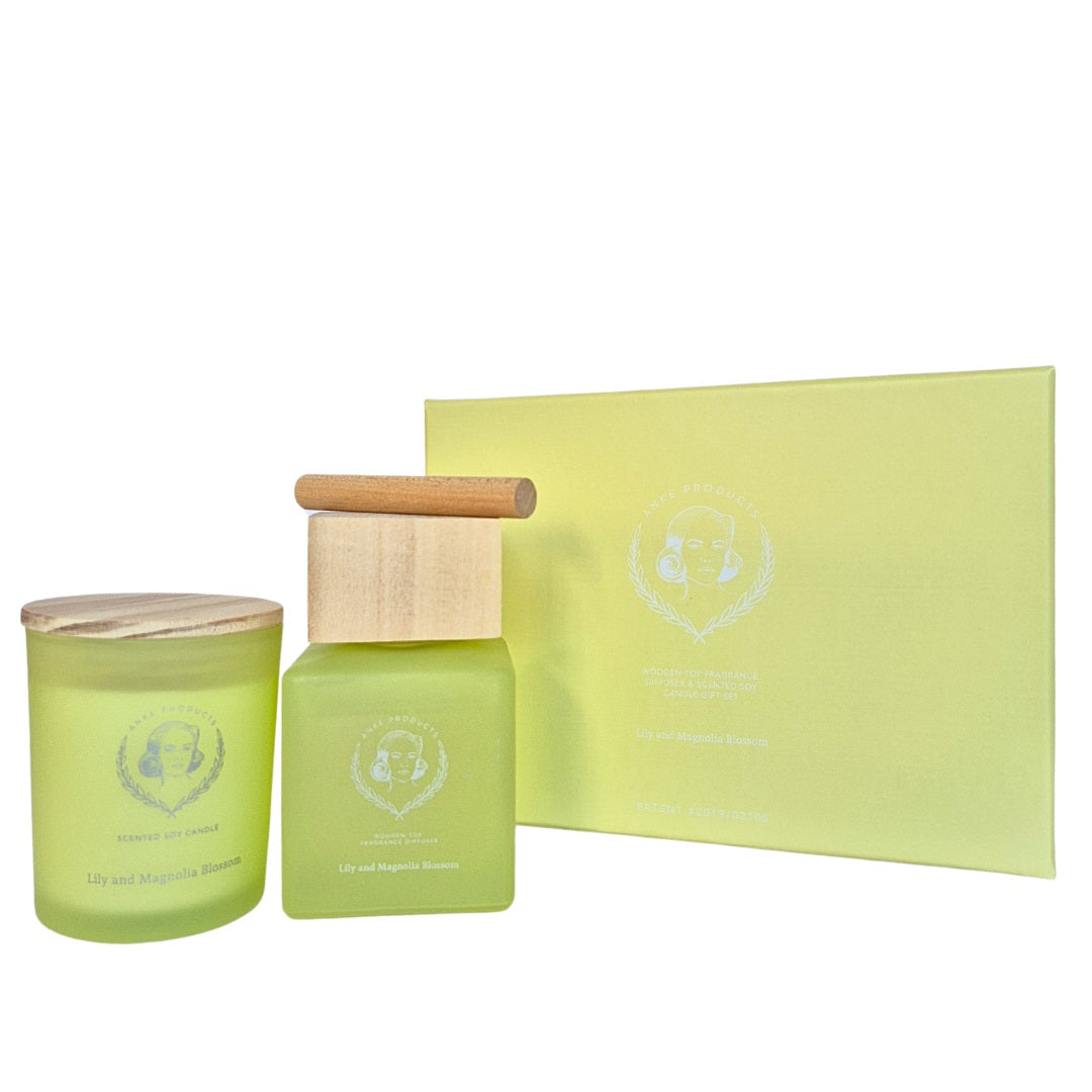 Diffuser & Candle Gift Set | Lily Magnolia Blossom