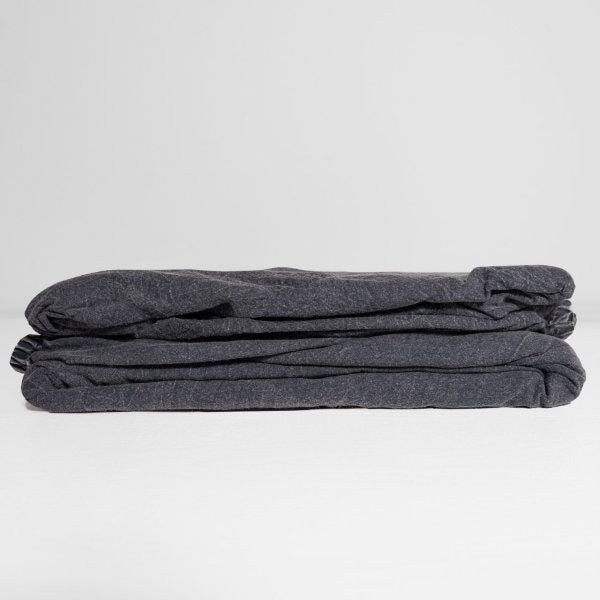 100% Organic Cotton Canvas Fitted Sheet │King XL │ Liquorice