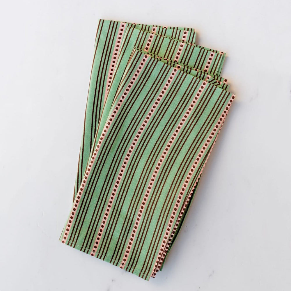 Cotton Napkin | Stripes Sea Green